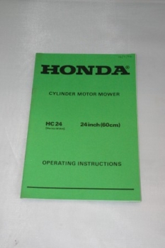 Honda Cylinder Motor Mower HC24 Operating Instructions (1984)